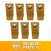 BDI Wear Parts Assembly 230X156 Backhoe Shank / X156S Bucket Teeth / P156 Flex Pins Bobcat Skid Steer Caterpillar Style for Mini Excavator - 7 Set