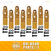 BDI Wear Parts 132-4720 1324720 Bucket Teeth for Caterpillar Aftermarket Teeth fit Skidsteer CAT Loaders Excavators w/Bolts and Nuts - 8PK
