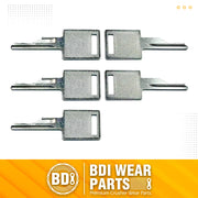BDI wear parts 6693241-5 Ignition Key Compatible with Bobcat Skid-Steer Loader S530 S550 S570 S650 S590 S630 S750 S770 S850 A220 A300 T110 T140 T180 T190 T200 T250 T300 T320 T450 T550 T590