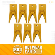 BDI Wear Parts Assembly 230X156 Backhoe Shank / X156WTL Bucket Teeth / P156 Roll Pins Bobcat Skid Steer Caterpillar Style for Mini Excavator - 7 Set