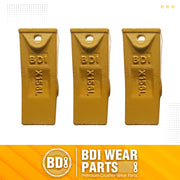 BDI Wear Parts Assembly 230X156 Backhoe Shank / X156L Bucket Teeth / P156 Flex Pin Bobcat Skid Steer Caterpillar Style for Mini Excavator - 3 Set