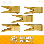 BDI Wear Parts 1U3252WTL Tractor Bucket Teeth Bucket Rock Tooth Backhoe/Loader Bucket Dirt Teeth/Tooth for Cat J250 Excavator - 5Pack