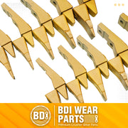 BDI wear Parts 6737322Y Assembly Bobcat Style 6767325 Bucket Teeth/ 6737324 Adapter/ 6737326 Felx Pin/Bolt and Nut (10)
