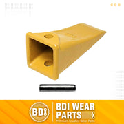 X156 Dirt Teeth Hensley Style Bucket Teeth/Tooth with P156 Roll Pins - 1 Pack