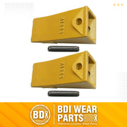BDI Wear Parts Bucket Teeth for Skid Steering and Small excavators, X156S Bucket Teeth + P156 Roll Pin (2 PACK)