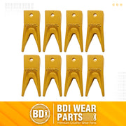 BDI Wear Parts Assembly 230X156 Backhoe Shank / X156WTL Bucket Teeth / P156 Roll Pins Bobcat Skid Steer Caterpillar Style for Mini Excavator - 8 Set