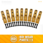 BDI Wear Parts 6684447 Trenching Bucket Teeth, Bobcat Style Skid Steer Backhoe Bolt On Tooth Unitooth - 9PK