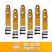 BDI Wear Parts 132-4720 1324720 Bucket Teeth for Caterpillar Aftermarket Teeth fit Skidsteer CAT Loaders Excavators w/Bolts and Nuts - 6PK