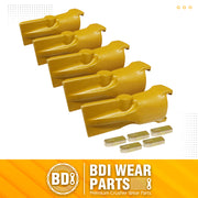 BDI Wear Parts V23SYL 23SYL V23 V Style Bucket Digging Teeth Tooth w/ V23PN Flex Pins -5PK