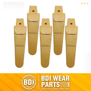 BDI Wear Parts Assembly Adapter 552X156 Bolt On Shank / X156 Bucket Teeth / P156 Flex Pin for Bobcat Skid Steer Caterpillar Hensley Style Mini Excavator - 5 Set