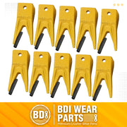 BDI Wear Parts X156WTL Twin Tiger Hensley Style Bucket Teeth with P156 Flex Pins - 10 Pack