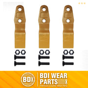 BDI Wear Parts 132-4720 1324720 Bucket Teeth for Caterpillar Aftermarket Teeth fit Skidsteer CAT Loaders Excavators w/Bolts and Nuts - 3PK