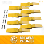 BDI Wear Parts Assembly U43792 Bucket Tooth Adapter, 230S Bucket Teeth with TF23P Flex Pins Weld on Bucket Teeth for 23 & 230 Series Skid Steer Loaders and Excavators- 8PK