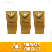 BDI Wear Parts Assembly 230X156 Backhoe Shank / X156S Bucket Teeth / P156 Flex Pin Bobcat Skid Steer Caterpillar Style for Mini Excavator - 3 Set