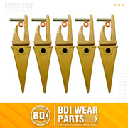 BDI Wear Parts Assembly Bucket Teeth 1U3252 / Adapter 6Y3254 / Pins for Caterpillars J250-5 Set