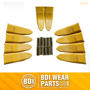 BDI Wear Parts 230ST Bucket Teeth 23 230 Series with TF23P Flex Pins for Mini Excavator Bucket Tooth - 10 Pack