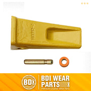 BDI Wear Parts 1 Pack Forged Caterpillar J350 Style Bucket Dirt Teeth w/Pins 8E6358 & 8E6359 Retainers - 1U3352 (1)