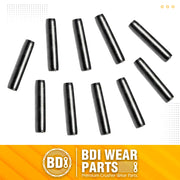 BDI Wear Parts 10 Pack X156L Dirt Teeth Hensley Style Bucket Teeth with 10 Pack P156 Pins for Skid Steer and Mini Excavators