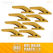 BDI Wear Parts Assembly U43792 Bucket Tooth Adapter +23 230 Bucket Teeth with TF23P Flex Pins Weld on Bucket Teeth for 23 & 230 Series Skid Steer Loaders and Excavators- 8PK