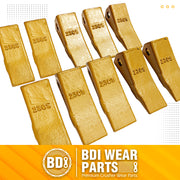 BDI Wear Parts 23 230 Series 230S Bucket Teeth Replacement Teeth for Bobcat Bucket Tooth with 23p Flex Pin for Hensley Excavator - 10 Pack