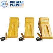 BDI Wear Parts 3 Pack 1U3302 Caterpillar Style J300 General Purpose Dirt Excavator Bucket Teeth Long Tip with Pins and Retainers