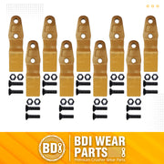 BDI Wear Parts 132-4720 1324720 Bucket Teeth for Caterpillar Aftermarket Teeth fit Skidsteer CAT Loaders Excavators w/Bolts and Nuts - 9PK