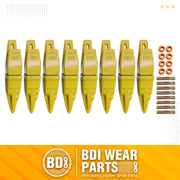 BDI Wear Parts Assembly Adapter 119-3204 Bolt On Shank / 1U3202TL Excavator Bucket Teeth/Pin 8E6208 Retainer 8E6209, Caterpillar Bucket Tooth J200 Series - 8 Set