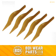 BDI Wear Parts 132-4720 1324720 Bucket Teeth for Caterpillar Aftermarket Teeth fit Skidsteer CAT Loaders Excavators - 5pk