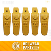 BDI Wear Parts Assembly 230X156 Backhoe Shank / X156L Bucket Teeth / P156 Flex Pin Bobcat Skid Steer Caterpillar Style for Mini Excavator - 5 Set