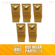 BDI Wear Parts Assembly 230X156 Backhoe Shank / X156S Bucket Teeth / P156 Flex Pin Bobcat Skid Steer Caterpillar Style for Mini Excavator - 5 Set