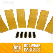 BDI Wear Parts 23 230 Series 230SP Bucket Teeth Replacement Teeth for Bobcat Bucket Tooth with 23p Flex Pin for Hensley Excavator - 10 Pack