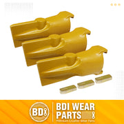BDI Wear Parts V23SYL 23SYL V23 V Style Bucket Digging Teeth Tooth W/ V23PN Flex Pins -3PK