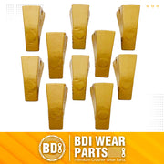 BDI Wear Parts TF23D D23P 10 Pack Bucket Teeth Claw Backhole Long Flexpins for Deere Case