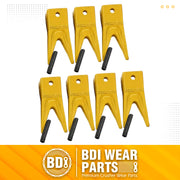 BDI Wear Parts X156WTL Twin Tiger Hensley Style Bucket Teeth with P156 Flex Pins - 7 Pack
