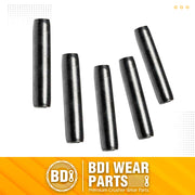 BDI Wear Parts Company Yellow X156L Long Bucket Teeth + P156 Long Pins (5 Pack) for Hensley Style for Skid Steer and Mini Excavators
