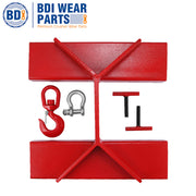 BDI Wear Parts Forklift Lifting Hook 6600lbs Capacity Forklift Lifting Hoist Red Forklift Mobile Crane with Swivel Hook and Two Large T-Screws