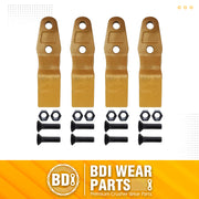 BDI Wear Parts 132-4720 1324720 Bucket Teeth for Caterpillar Aftermarket Teeth fit Skidsteer CAT Loaders Excavators w/Bolts and Nuts - 4PK