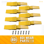 BDI Wear Parts Assembly U43792 Bucket Tooth Adapter, 230S Bucket Teeth with TF23P Flex Pins Weld on Bucket Teeth for 23 & 230 Series Skid Steer Loaders and Excavators- 7PK