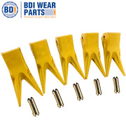 BDI Wear Parts 230WT 23FP 5 Pack Twin Tiger Bucket Teeth Felxpins 230 Series Adapter OEM BDI Tooth