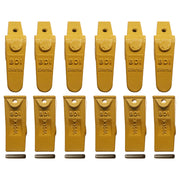 BDI Wear Parts Assembly 230X156 Backhoe Shank / X156L Bucket Teeth / P156 Roll Pins Bobcat Skid Steer Caterpillar Style for Mini Excavator - 7 Set