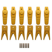 BDI Wear Parts Assembly 230X156 Backhoe Shank / X156WTL Bucket Teeth / P156 Roll Pins Bobcat Skid Steer Caterpillar Style for Mini Excavator - 7 Set