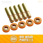 6Y3228 Pins & 8E6259 Retainers Fits CAT Style 6Y3222 Bucket Teeth J225 - 5 Set