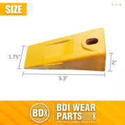 6737325 1 Pack Bobcat Style Dirt Digging Bucket Teeth/Tooth & 1 Pack 6737326 FlexPins (1-Yellow)