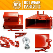 BDI Wear Parts Forklift Hook Receiver Tray Fork Trailer Traction Adapter, Fork Trailer Traction Adapter with Chain