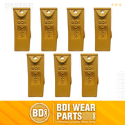 BDI Wear Parts Assembly 230X156 Backhoe Shank / X156L Bucket Teeth / P156 Roll Pins Bobcat Skid Steer Caterpillar Style for Mini Excavator - 7 Set