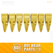 BDI Wear Parts Assembly Adapter 119-3204 Bolt On Shank / 1U3202TL Excavator Bucket Teeth/Pin 8E6208 Retainer 8E6209, Caterpillar Bucket Tooth J200 Series - 7 Set