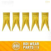 BDI Wear Parts Assembly Adapter 119-3204 Bolt On Shank / 1U3202WTL Excavator Bucket Teeth/Pin 8E6208 Retainer 8E6209, Caterpillar Bucket Tooth J200 Series - 5 Set