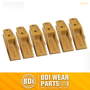 BDI Wear Parts 6684447 Trenching Bucket Teeth, Bobcat Style Skid Steer Backhoe Bolt On Tooth Unitooth - 6PK