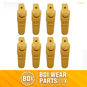 BDI Wear Parts Assembly 230X156 Backhoe Shank / X156S Bucket Teeth / P156 Flex Pins Bobcat Skid Steer Caterpillar Style for Mini Excavator - 8 Set