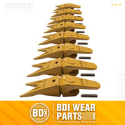BDI Wear Parts Assembly 230X156 Backhoe Shank / X156WTL Bucket Teeth / P156 Roll Pins Bobcat Skid Steer Caterpillar Style for Mini Excavator - 8 Set